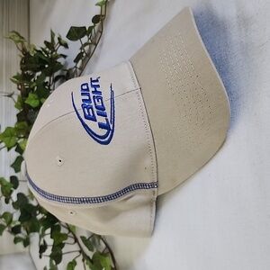 NEW Tan Blue Bud Light Baseball Cap Hat